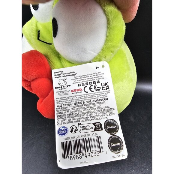Gund Sanrio Hello Kitty As Keroppi Costume Plush NWT - Picture 6 of 10
